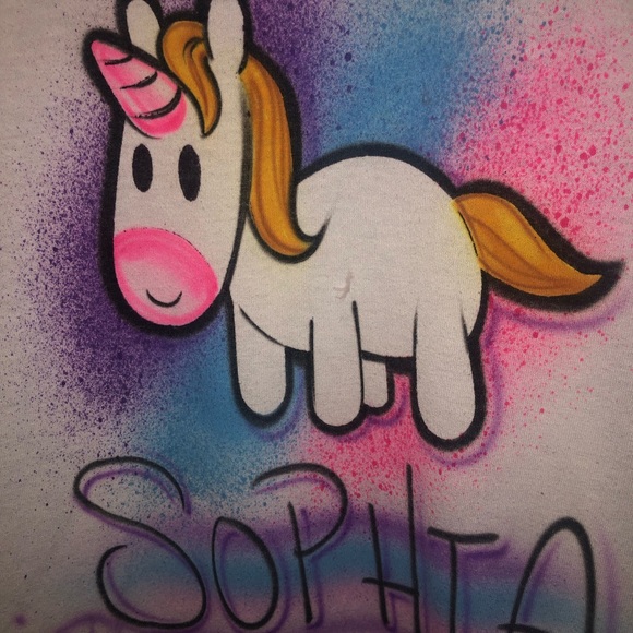 Girls large Airbrushed shirt - Picture 3 of 4